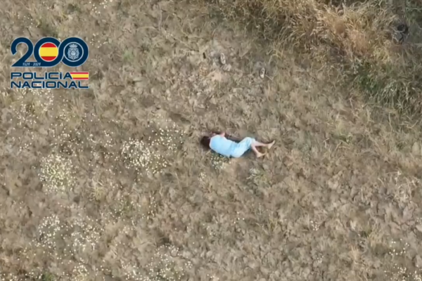 Drones de la Policía Nacional localizan pareja de ancianos desaparecida en Leganés
