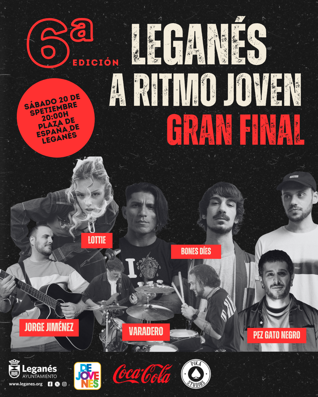 Gran Final de ‘Leganés A Ritmo Joven’ en Plaza de España: cinco artistas mostrarán su talento.