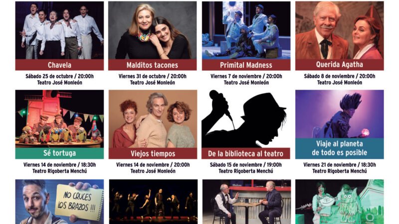 Programación cultural de ‘A Escena’ en Leganés para el último trimestre de 2025: talento consagrado y variedad para todos los gustos.