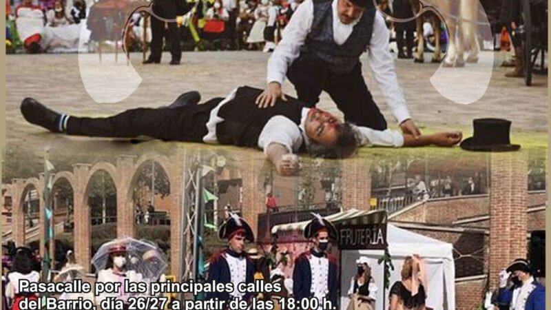 Recreación del último duelo a pistola en España en Leganés, con música y actuaciones al aire libre.