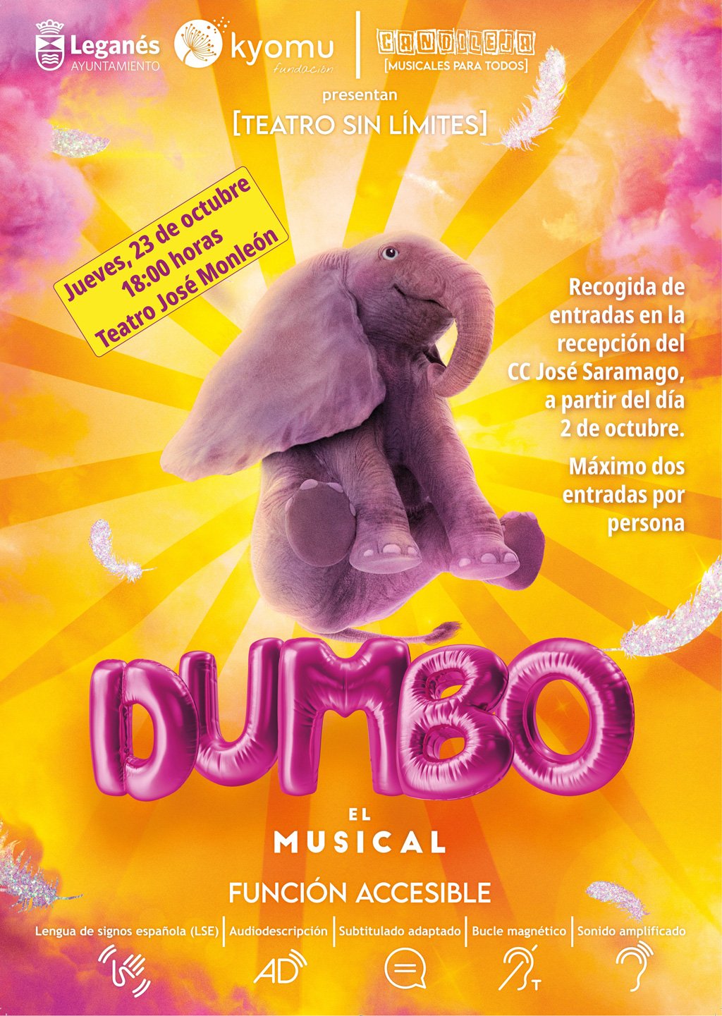 ‘Dumbo. El Musical’ en Leganés, una obra inclusiva y familiar.