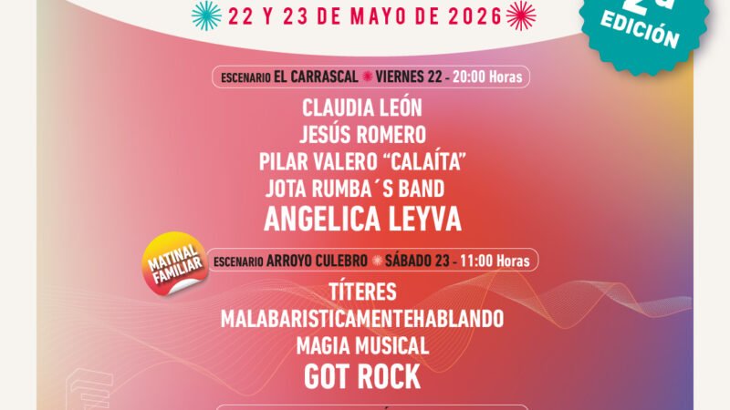 Regresa ‘Leganés Suena’ con Angélica Leyva y jóvenes artistas, espectáculos familiares y música en vivo.