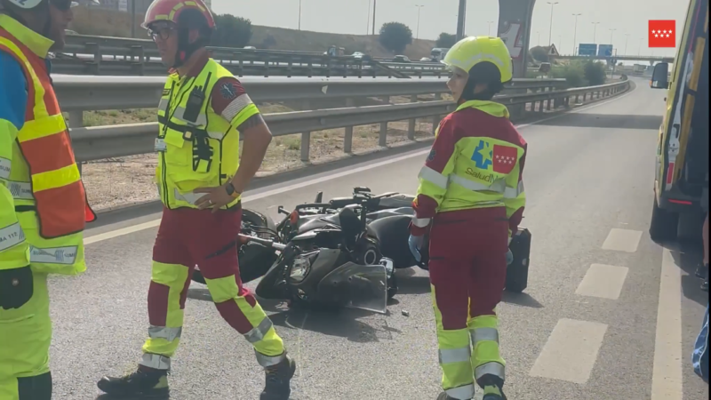 Leganés lamenta la muerte de un motorista tras un accidente en la M-50
