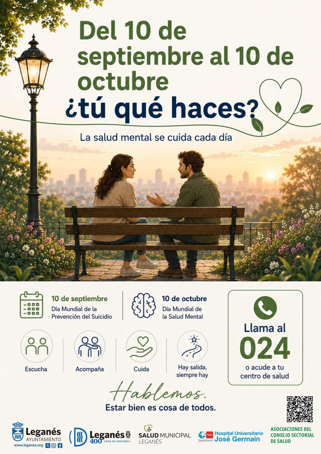 Leganés conmemora el Día Mundial para la Prevención del Suicidio con un mes de actividades comunitarias