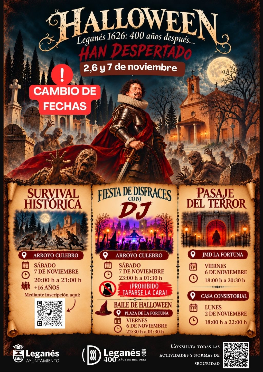 Leganés aplaza sus actividades de Halloween en respeto a las víctimas del accidente de tren